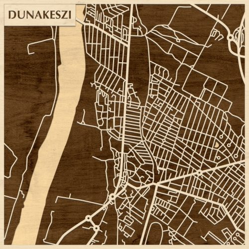 Natura Products – Dunakeszin 3D Stadtkarte als Wanddekoration