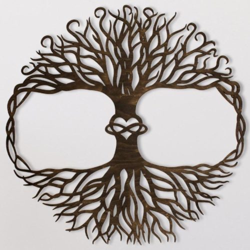3D Wanddekoration - Lebensbaum der Liebe und Einheit