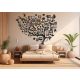 3D Wanddekoration | Holz-Stammbaum mit 29 Bilderrahmen
