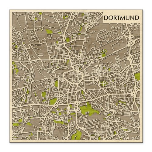 Natura Products – Dortmund 3D Holz-Stadtkarte